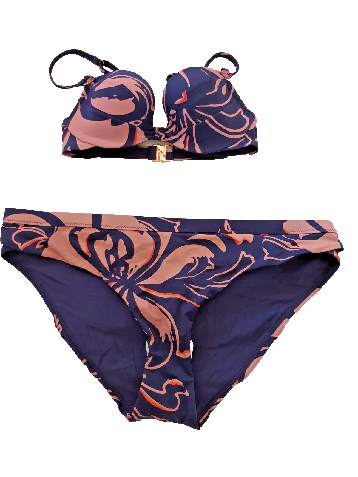 Rosie For Autograph UK 30C/18 Blue Mix Underwired Balcony Sweetheart Bikini