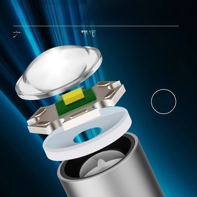 Für Mini-fokussierte wiederaufladbare Taschenlampe Zoom 500m Strahl 1800mAh Akk