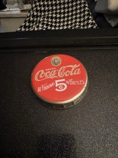 Vintage Style Coca-Cola 5 Cents Drink Soda Tin Bottle Cap Sign