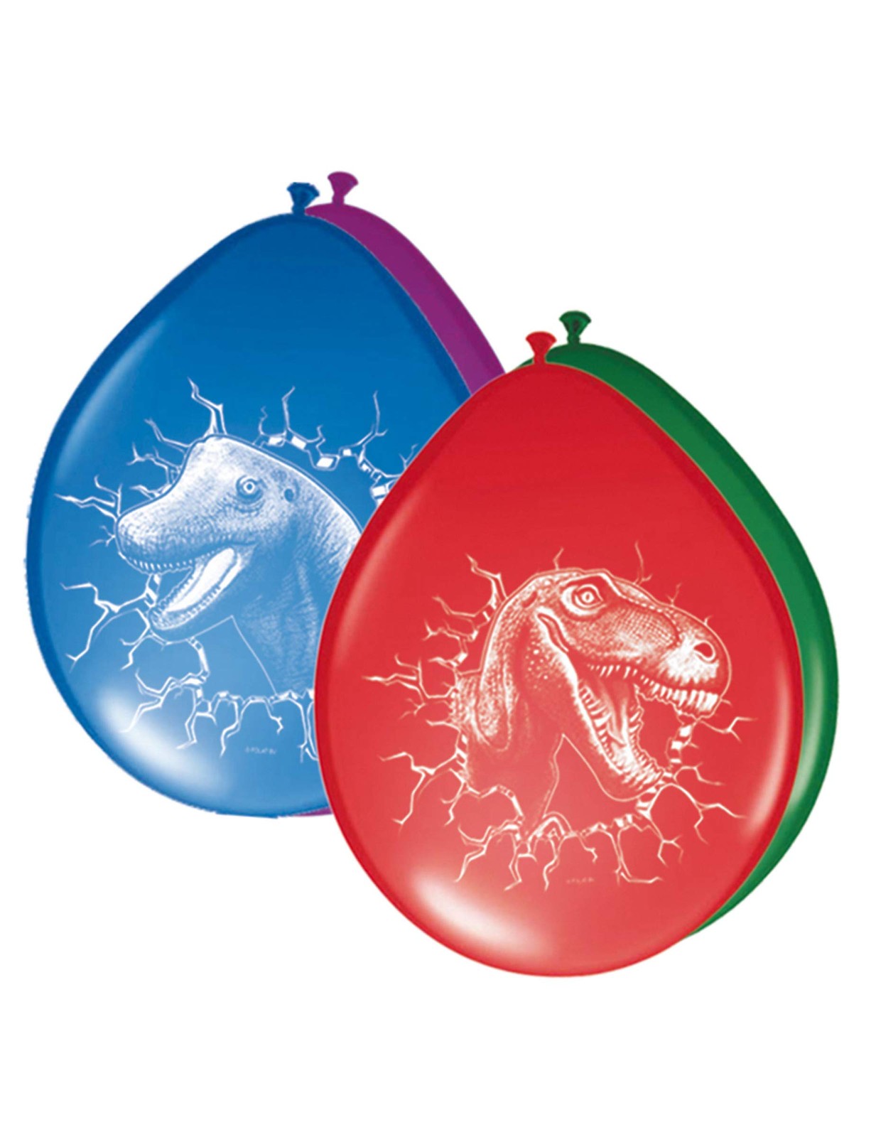 Folat Luftballons 61855 Dinosaurier Ballons-6 Stck Mehrfarbig 30 cm 2790₽