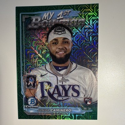 Topps 2024 Bowman Chrome My 1st Bowman Junior Caminero RC Green Mojo /99 #M1B-11