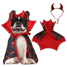KOOLTAIL Dog Halloween Costume, Pet Vampire Cloak Cape Large, Black