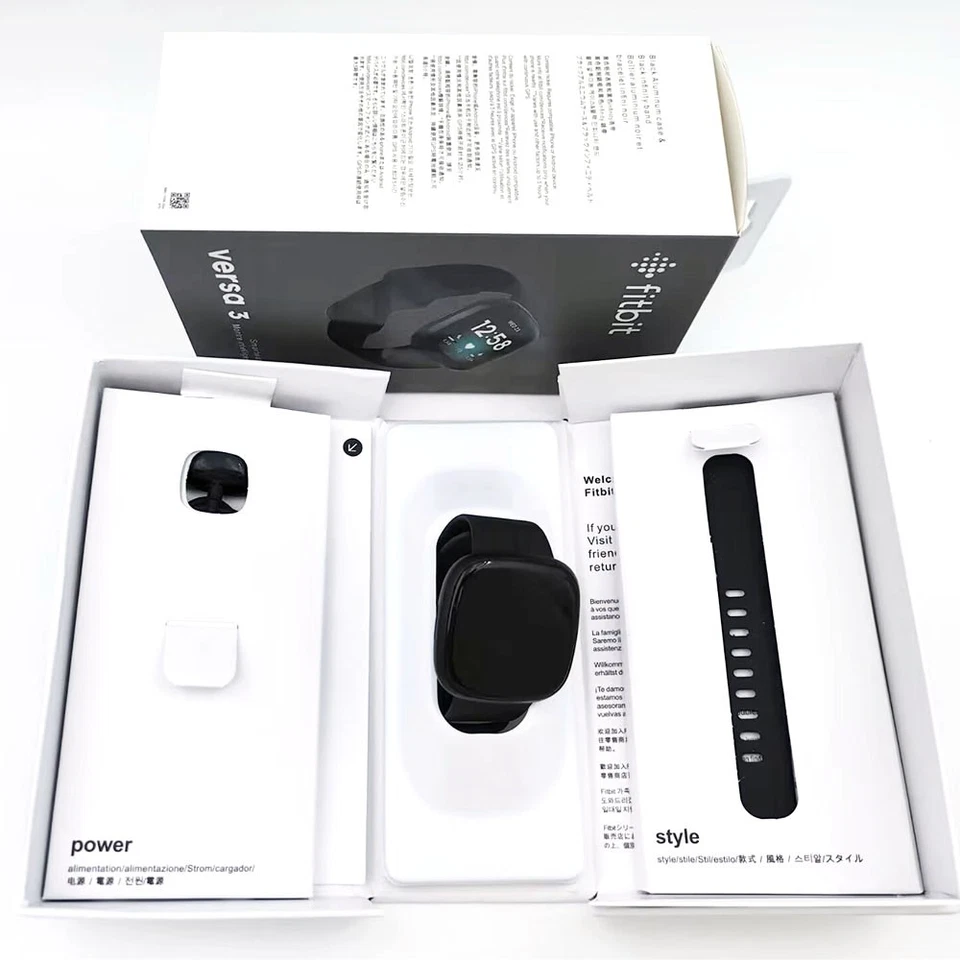 Reloj inteligente Fitbit Versa 3 rastreador de salud y estado físico monitor de ritmo cardíaco Foto 3 de 4