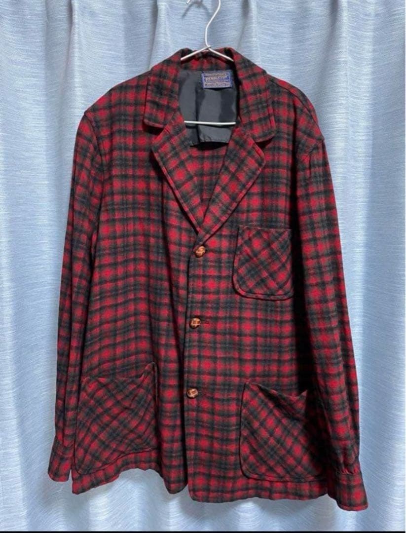 Pendleton Uncon Jacket Shadow Check Wool Vintage M - image 1