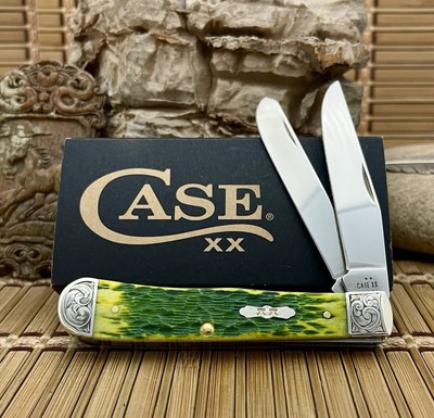 Case XX USA Custom Peachseed Green Apple Bone AAA+++ Scrolled