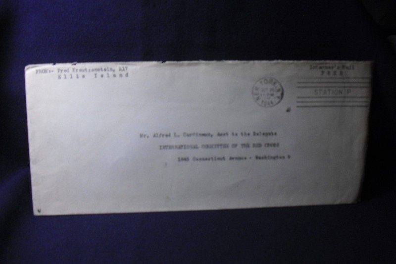 3 1944 POW Envs Ellis Island Camp Johnston Camp Holabird to Red Cross DC