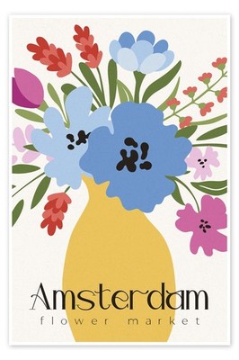 Poster Flower Market Amsterdam - Pineapple Licensing