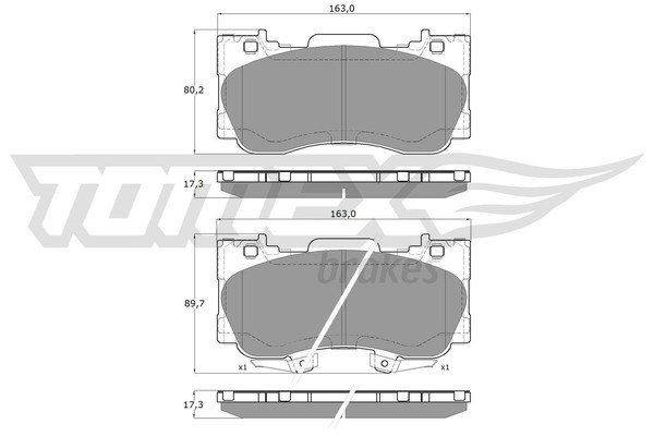 Tomex Brakes BremsbeläGe Bremsbelagsatz Vorderachse FüR Ford USA Mustang Coupe-image