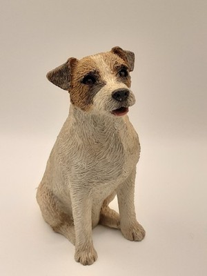 Sandicast Jack Russell Terrier Figurine (Resin) Browns & Tans 4.5'' Tall ~ 1988