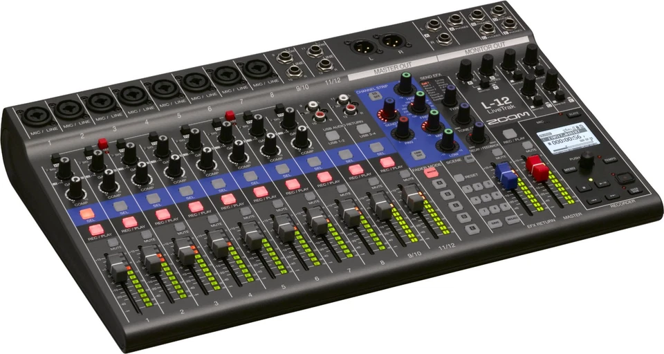 Zoom L-12 Live Trak Digitales Mischpult 12 Kanäle DJ PA Konsole Audio Mixer USB - Bild 3 von 3