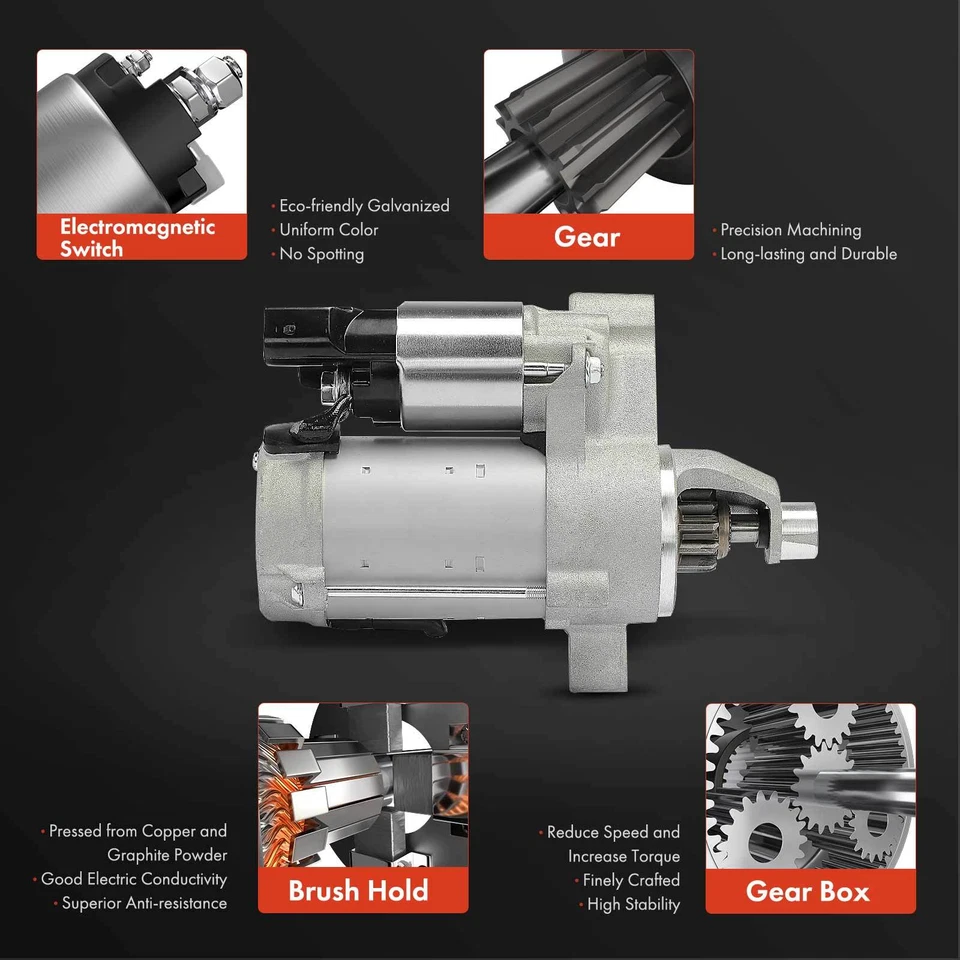 Стартерный двигатель для Audi A6 Quattro 13-21 A6 2012-2013 2016-2018 1,5 кВт 12 В 11 Т - Изображение 4 из 4