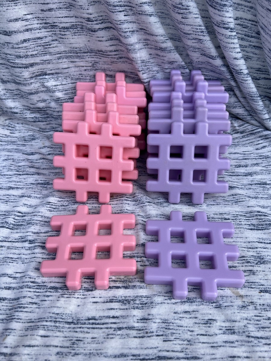 VTG LITTLE TIKES WEE WAFFLE CASTLE Nr Complete Blocks PASTEL