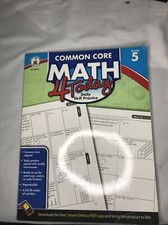 CARSON-DELLOSA Common Core 4 Today Workbook Math Grade 5 96 pages 104594