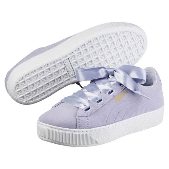 puma vikky ribbon platform sneaker
