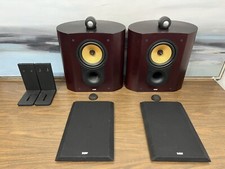 B&w Bowers & Wilkins Nautilus Scm-1 Surrounds W/ Wall Brackets Redcherry (pair)