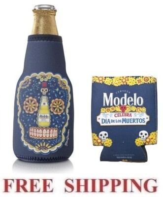 MODELO ESPECIAL DIA DE LOS MUERTOS BEER BOTTLE KOOZIE + CAN HUGGIE COOZIE NEW