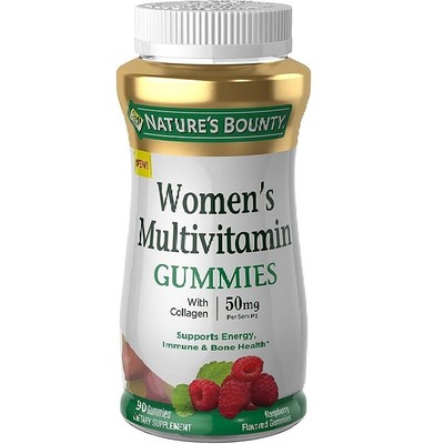 Nature's Bounty Women's Multivitamin with Collagen Fruit ...