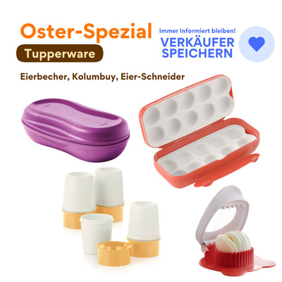 Tupperware Ostern Mikro-Meister Eier Becher Box Schneider Kolumbus Rührei 
