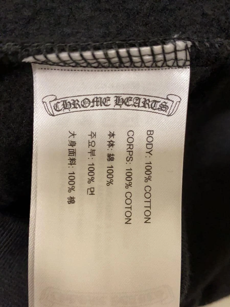 CHROME HEARTS FELPA CON CAPPUCCIO ZIP CUORI CROMATI MARINA ABRAMOVIC XXL COTONE Nera Usata