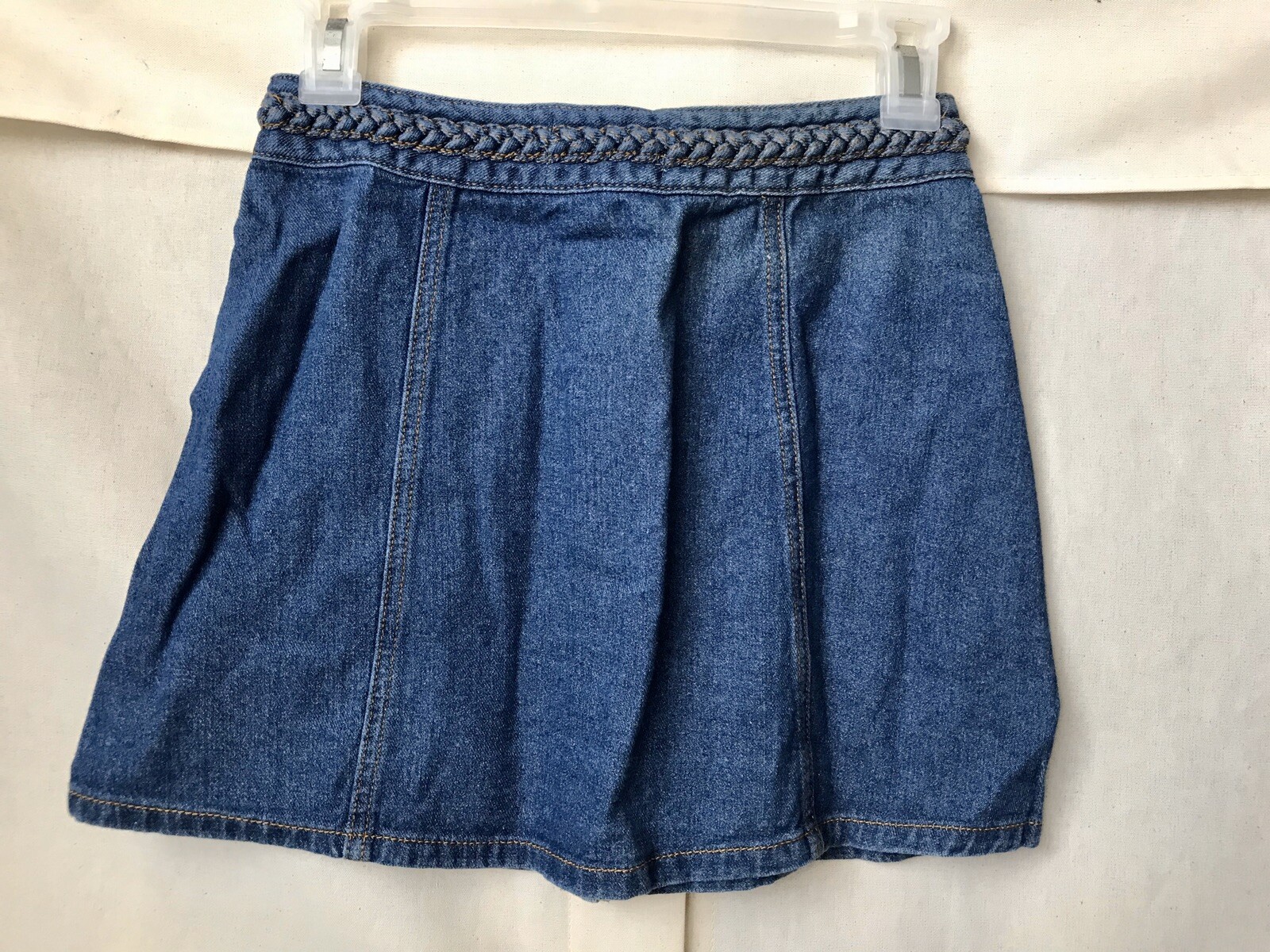 Kendall + Kylie Braided Denim Button Up Skirt Size 24.Sold Out LE For PACSUN NEW image 6
