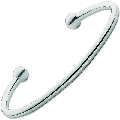 Solid Silver Torque Bangle Ladies Cuff Bracelet 21 Grams Full British Hallmark