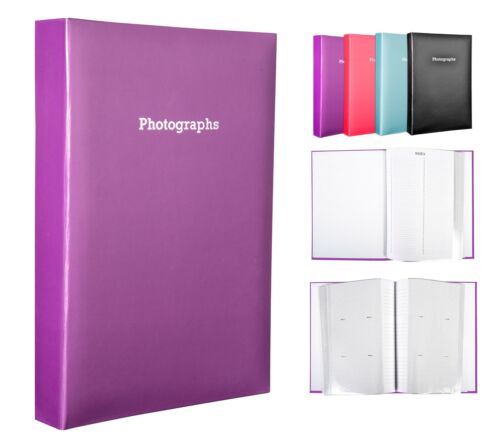 Large Purple Memo Slip In Photo Album Holds 300 6 x 4 Photos (10x15cm) - Afbeelding 1 van 5