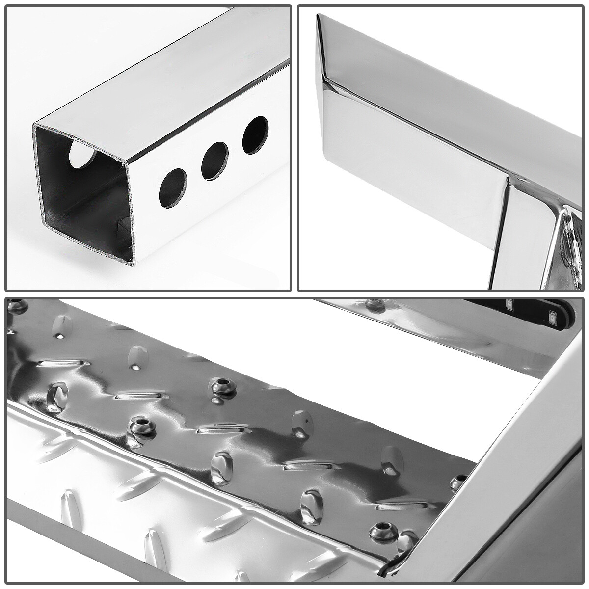 UNIVERSAL TRAILER TOW HITCH STEP BAR+PIN&CLIP W/LED BRAKE LIGHT FITS 2"RECEIVER