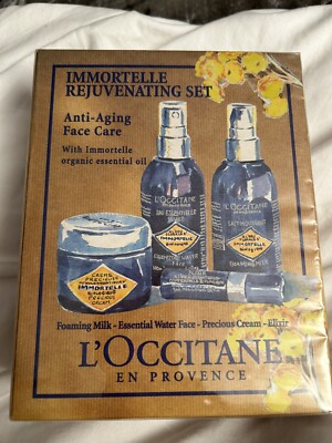 NEU UND VERPACKT L'occitane Immortelle VERJÜNGENDES SET ANTI-AGING GESICHTSPFLEGE 4 ARTIKEL IM KARTON