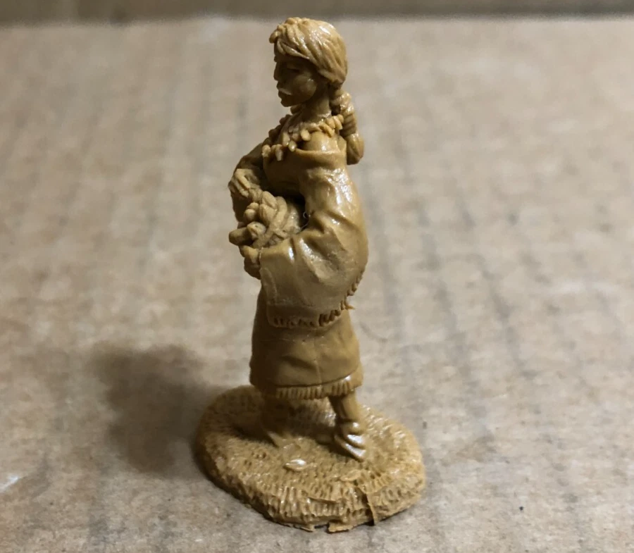 Barzso Reissues Native American Camp Woman with Food Basket 54mm Resin ** - Image 3 of 4