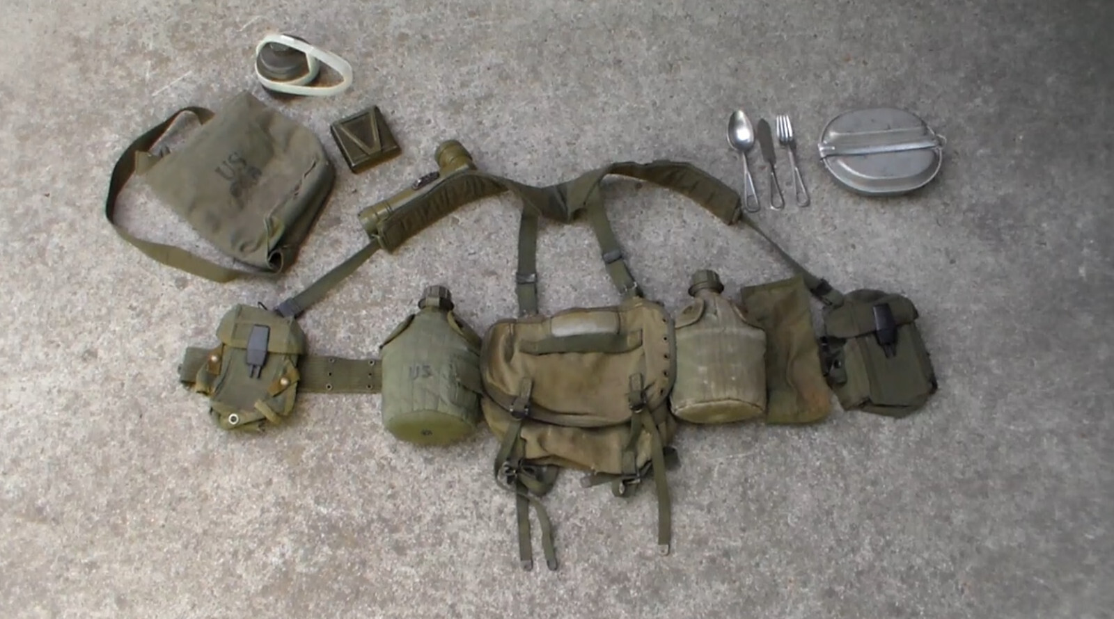 Vietnam War to 1980s US Military M56 Suspender & M61 