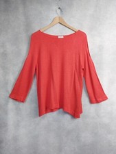 monsoon top size large, Peach Linen Blend Cold Shoulder Top, Lightweight Jumper.