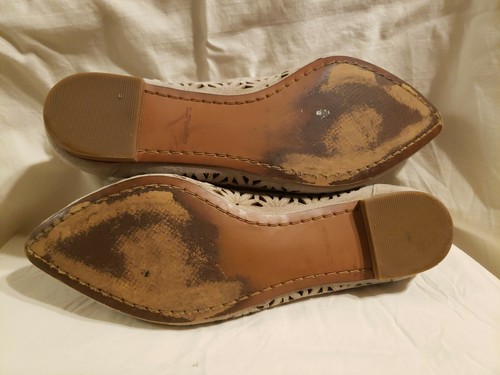 Linea Paolo Floral Grey Suede Pointed Toe Ballerina Flats Size 7.5M (T12) - Picture 5 of 6