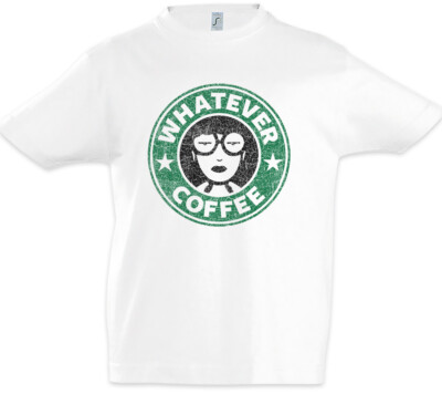 Daria Whatever Coffee Kids Boys T-Shirt Sitcom Fun Morgendorffer Lanes Club