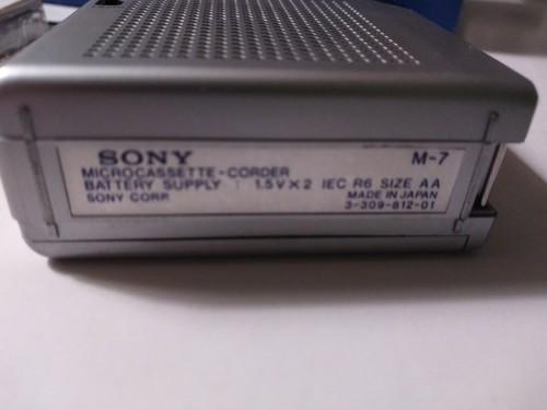 Sony M-7 Microcassette Micro Recorder Made in Japan With Box Not Working 41008 - Picture 8 of 12