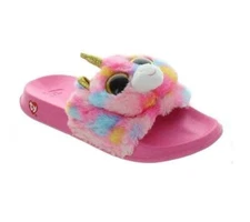 Ty FANTASIA Unicorn Fashion Pool Slides Kids Children's Size 9.125"L Large (4-6)