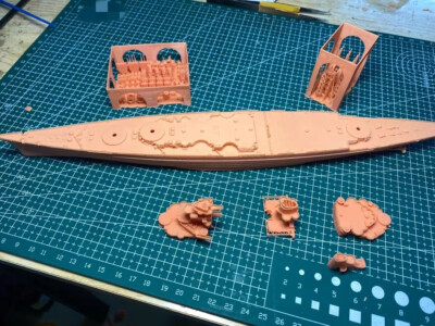 3D Printed 1/700 German Navy Battleship Odin Unpainted Model Kit