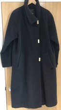 Ladies Classic Brown Wool Coat Size 14-16 Midi Elegant