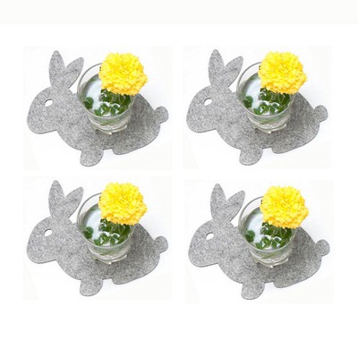 Cute Rabbit Placemat Fabric Coaster Dining Mat Home ...