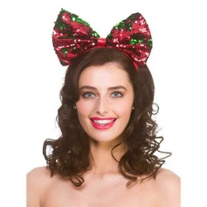 sequin bow headband