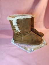 Kids Boots Suede Lined With Faux Fur Size 12 Shoes
