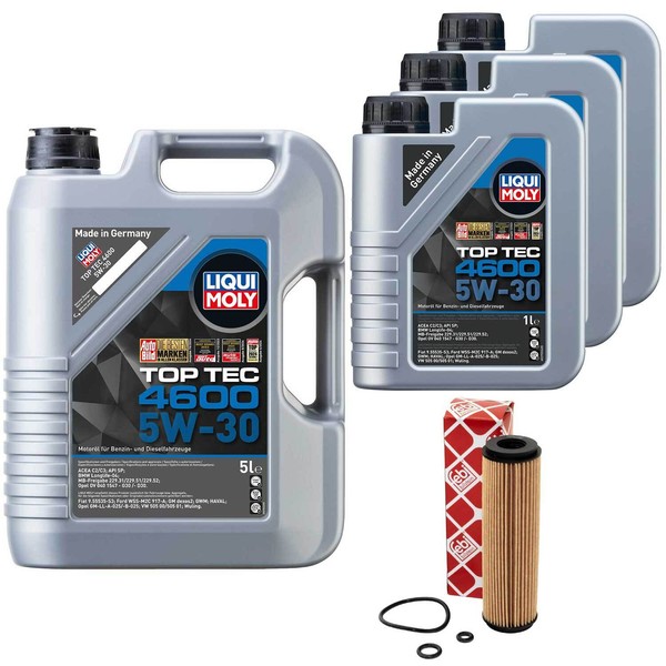 MotoröL Set Top Tec 4600 5W-30 8 Liter + ÖLfilter FüR Mercedes Sprinter 3,5-T-image