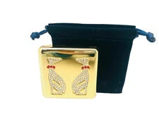 Estee Lauder Year of the DOG Powder Compact in Gold Color EMPTY CASE NW-O BOX