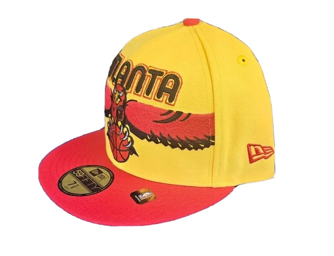 yellow and red fitted hats