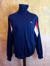 Puma D8 1980's vintage red white blue Tracksuit Jacket UK men's size XL