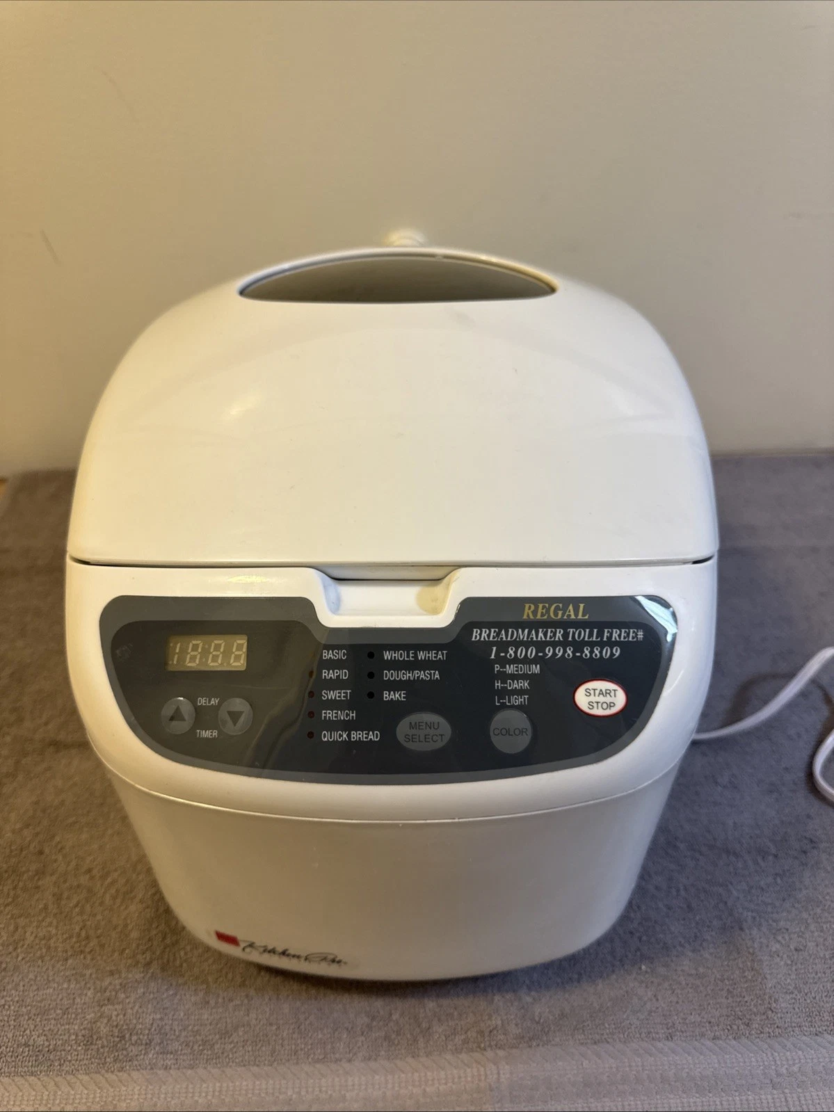 Regal Kitchen Pro K6725 2 LB Bread Maker Machine - Tested and Works Great!