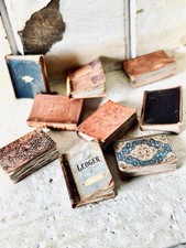 Handcrafted Miniature 1:12 Scale Vintage Inspired Old Books Bundle / 10 Books