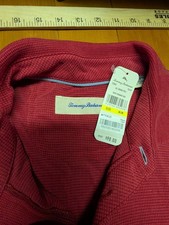 New Tommy Hilfiger Shirt Mens Medium Soft Red Polo Short Sleeve Collared Golf