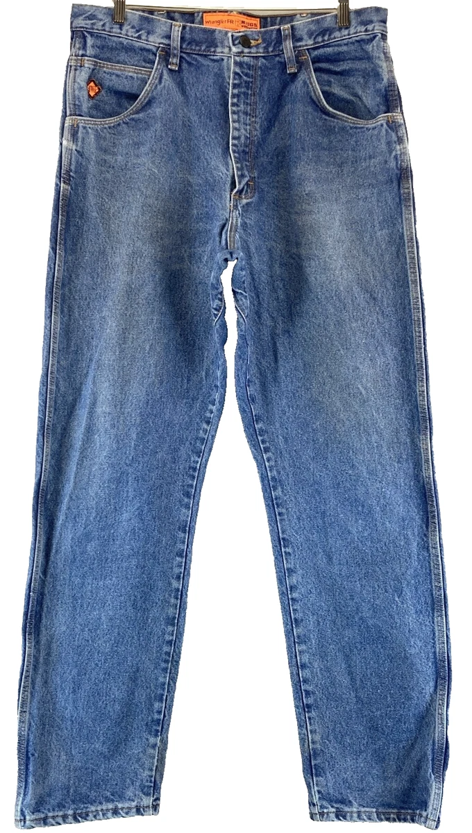 Wrangler Riggs Workwear Men's Flame Resistant Original Fit Jean,Blue,40x34 price in Saudi Arabia