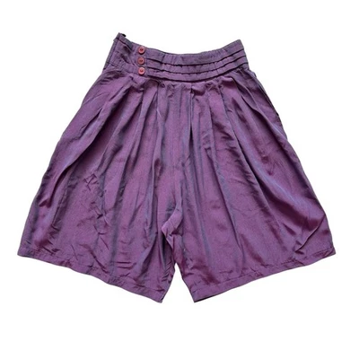 Short vintage années 80 violet taille haute rétro indie boho été 6 - Photo 1/2