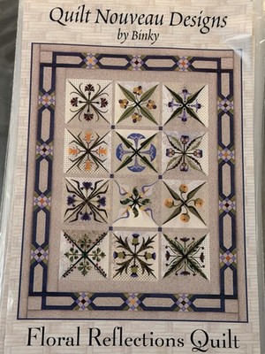 Vintage Quilt Nouveau Designs Blinky Floral Reflections Block Patterns Lot Of 13